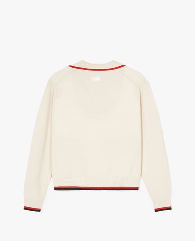 MLB - Áo sweater nữ cổ bẻ tay dài Varsity Slit Collar