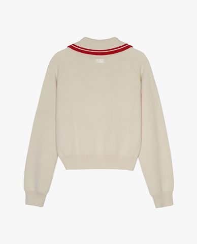 MLB - Áo sweater nữ cổ bẻ tay dài Varsity Sportive