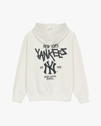 MLB - Áo hoodie unisex tay dài phối mũ Basic Back Lettering Graphic