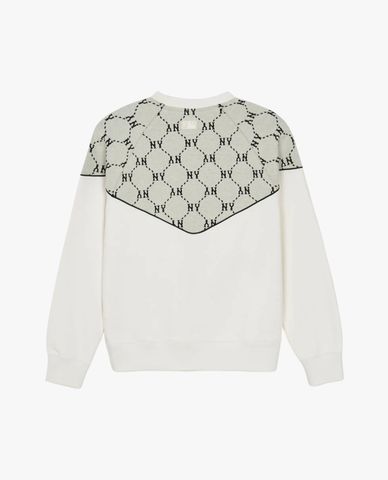 MLB - Áo sweatshirt unisex cổ tròn tay dài Jacquard Dia Monogram