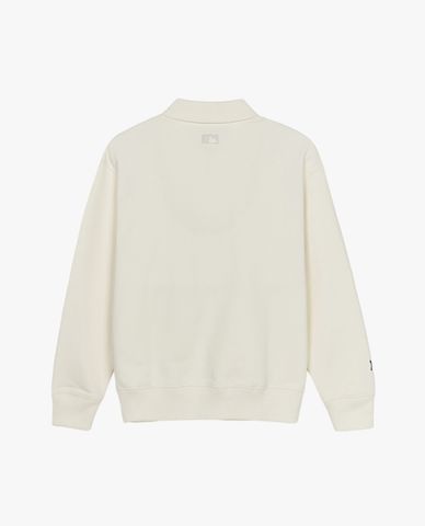 MLB - Áo sweatshirt unisex cổ bẻ tay dài Varsity Lettering