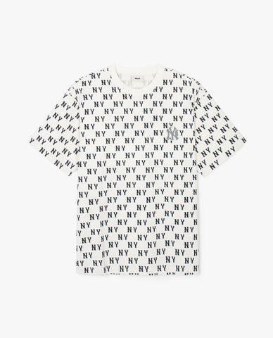 MLB - Áo thun unisex cổ tròn tay ngắn Classic Monogram Plate Pattern