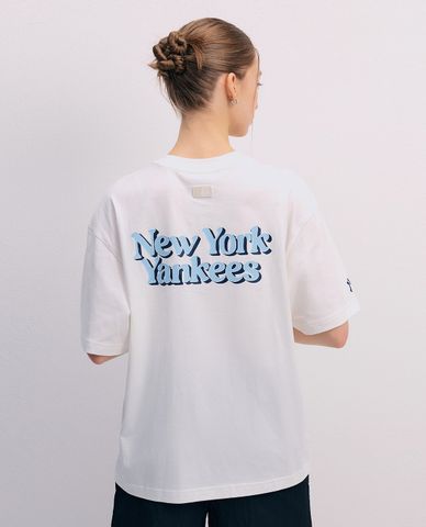 MLB - Áo thun unisex cổ tròn tay ngắn Cultivative Letter