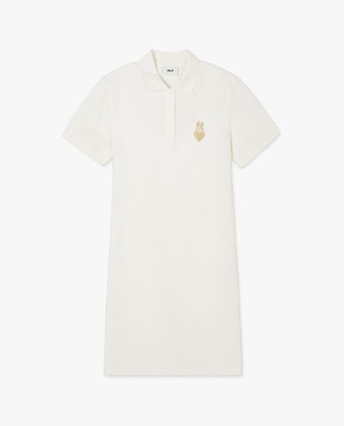 MLB - Đầm polo nữ cổ bẻ tay ngắn mini Heart Piqué