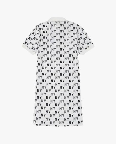 MLB - Đầm polo nữ mini cổ bẻ tay ngắn hoạ tiết monogram