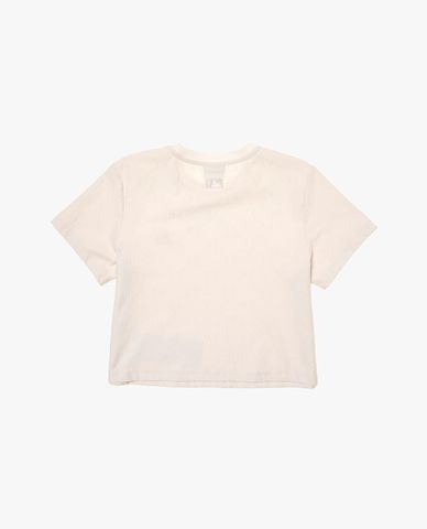 MLB - Áo croptop nữ cổ tròn tay ngắn Jacquard Dia Monogram