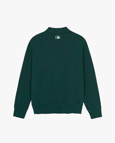 MLB - Áo sweatshirt unisex cổ bẻ tay dài Varsity Lettering