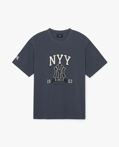 MLB - Áo thun unisex cổ tròn tay ngắn Vintage Big Logo Graphic