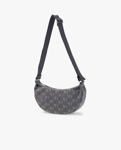 MLB - Túi đeo vai nữ Classic Jacquard Denim Monogram