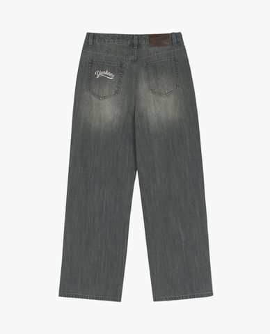 MLB - Quần jeans nữ ống rộng Varsity Logo