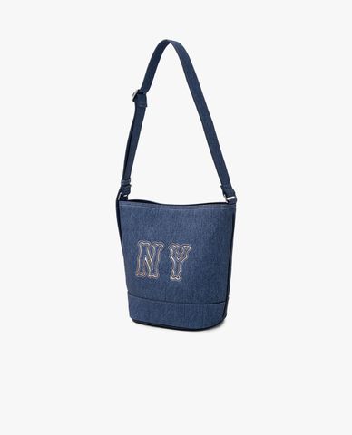 MLB - Túi đeo vai nữ Denim Coopers Mega