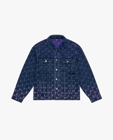 MLB - Áo khoác denim unisex cổ bẻ tay dài Monogram Reading Collection