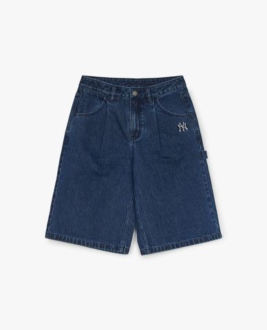 MLB - Quần shorts jeans nam Basic Small Logo