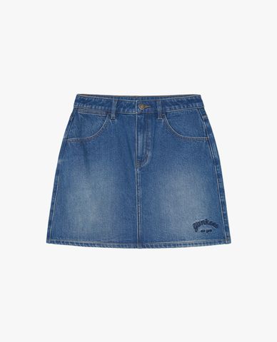 MLB - Chân váy denim phom chữ A mini Varsity Culsive