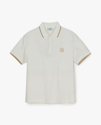 MLB - Áo polo unisex tay ngắn Dia Monogram Jacquard Color