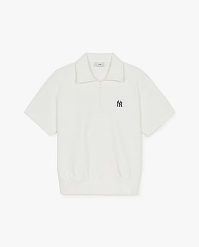 MLB - Áo sweatshirt unisex cổ bẻ tay ngắn Basic Small Logo