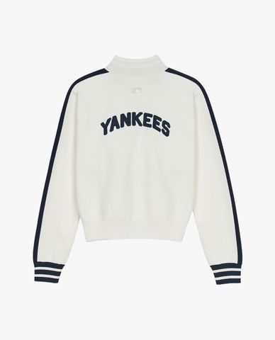 MLB - Áo sweatshirt nữ cổ bẻ tay dài Varsity Pullover
