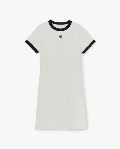 MLB - Đầm midi cổ tròn tay ngắn Basic Slim Fit