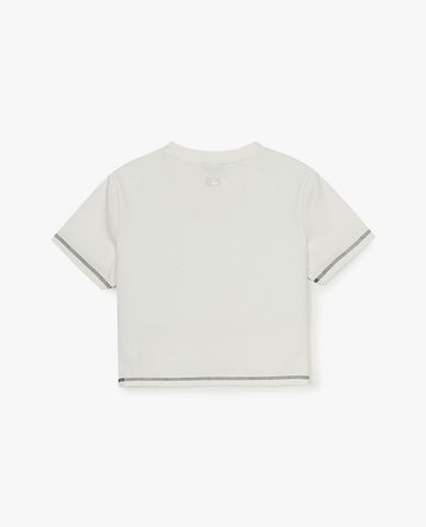 MLB - Áo croptop nữ cổ tròn tay ngắn Basic Coopers Logo