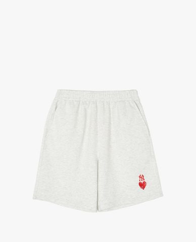 MLB - Quần short nữ ống rộng lưng thun phối logo trẻ trung