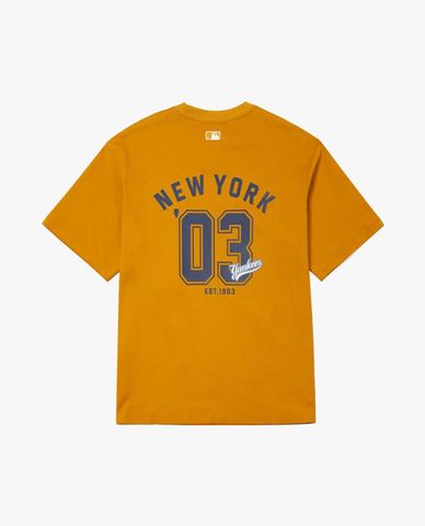 MLB - Áo thun unisex cổ tròn tay ngắn Varsity