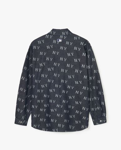 MLB - Áo sơ mi denim unisex Classic Monogram Jacquard