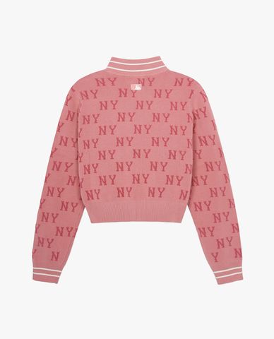 MLB - Áo khoác cardigan unisex cổ tròn tay dài Monogram
