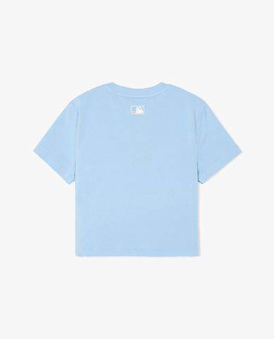 MLB - Áo croptop nữ cổ tròn tay ngắn Monogram Block Slim