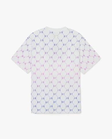 MLB - Áo thun unisex cổ tròn tay ngắn Jacquard Dia Monogram
