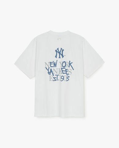 MLB - Áo thun unisex cổ tròn tay ngắn Basic Letter Mega