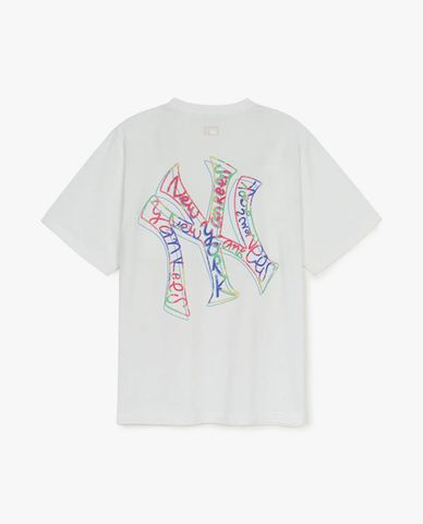 MLB - Áo thun unisex cổ tròn tay ngắn Basic Street Logo