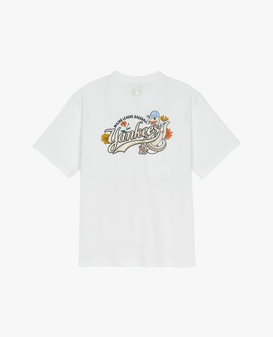 MLB - Áo thun unisex cổ tròn tay ngắn New Year Snake Overfit