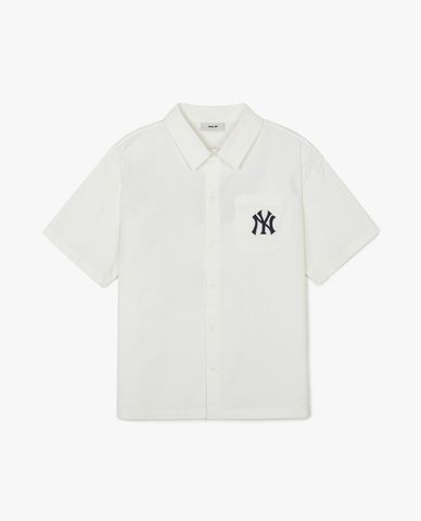 MLB - Áo sơ mi unisex cổ bẻ tay ngắn Varsity New York Yankees