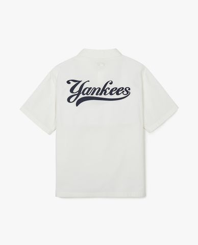 MLB - Áo sơ mi unisex cổ bẻ tay ngắn Varsity New York Yankees