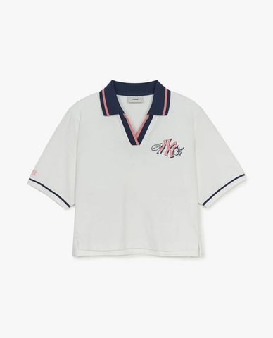 MLB - Áo polo nữ tay ngắn phom croptop Athleisure