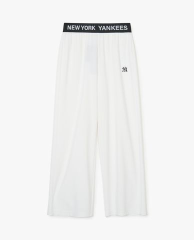MLB - Quần ống rộng nữ lưng thun Basic Small Logo Banding