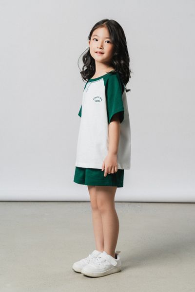  Áo phông trẻ em ngắn tay phối màu in logo AMM Club 