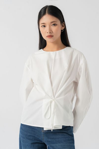  Áo nữ buộc dây poplin 