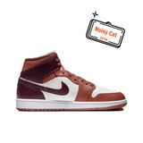 Air Jordan 1 Mid Dusty Peach Night Maroon