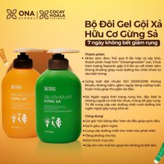 GEL DẦU GỘI XẢ HỮU CƠ GỪNG SẢ - GIẢM BẾT DẦU - NGĂN GẦU NGỨA 500ML