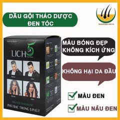 DẦU GỘI THẢO DƯỢC PHỦ BẠC LICH5 - TỰ PHỦ BẠC TẠI NHÀ MÀ CHẲNG CẦN THUỐC NHUỘM - dạng gói