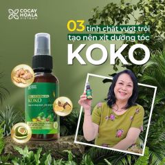 XỊT MỌC TÓC KOKO COCAYHOALA - NGĂN RỤNG TÓC - KÍCH THÍCH MỌC TÓC - GIÚP TÓC MỀM MƯỢT - 100ML