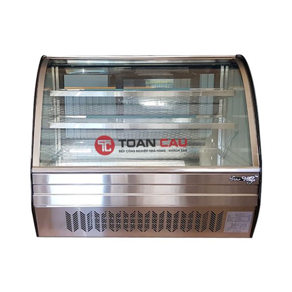 Tủ bánh kem mini để bàn kính cong 90cm