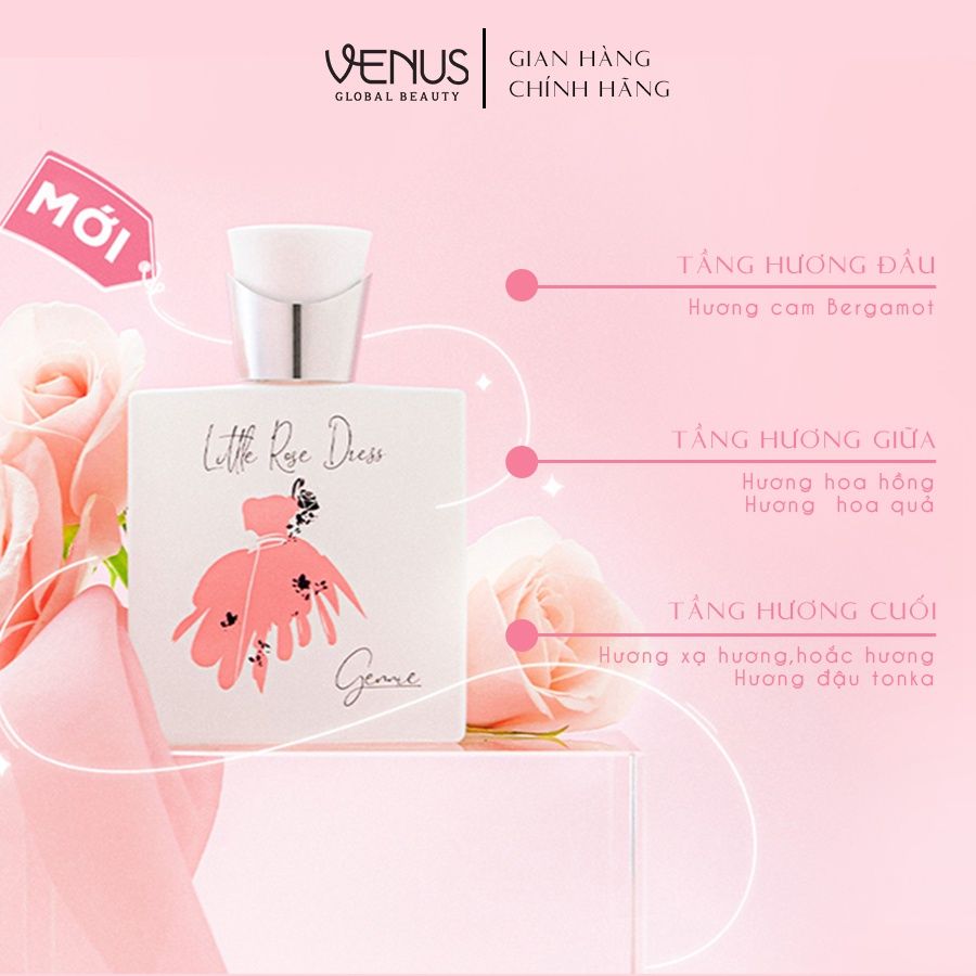  Bộ đôi Nước hoa Nữ Gennie Little Rose + Gold Dress 50ml 