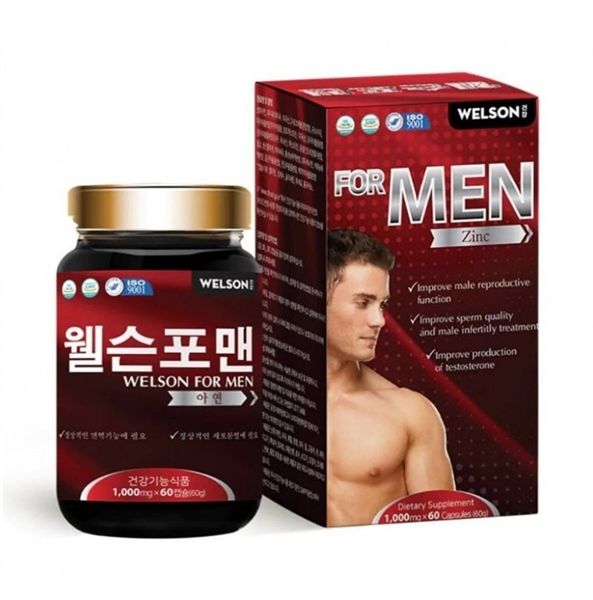  Thực Phẩm Cải Thiện Sức Khỏe Cho Nam Giới Welson For Men Hộp 60 Viên 