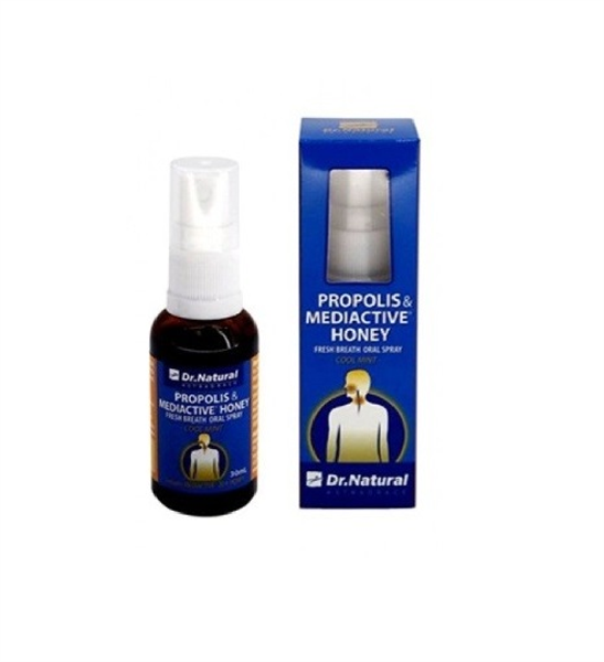 Xịt Họng Keo Ong Dr Natural Propolis & Mediactive Honey (Hộp/ lọ 30ml)