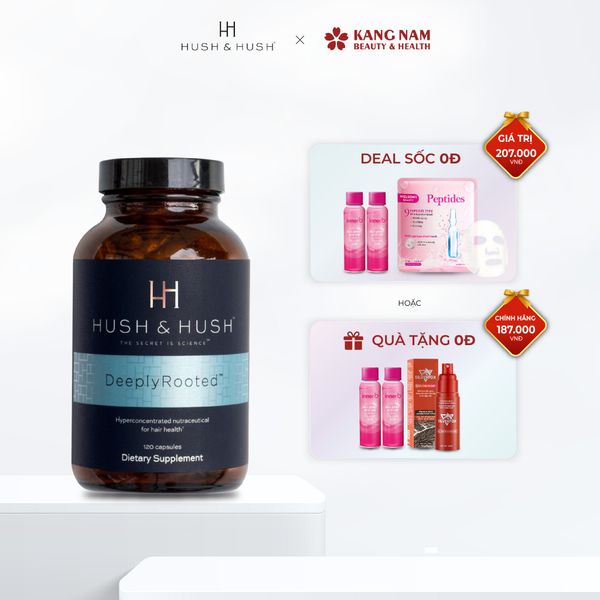 (+Ưu Đãi) Hush & Hush Deeply Rooted - Viên Uống Chống Rụng Và Phục Hồi Tóc (120 viên)