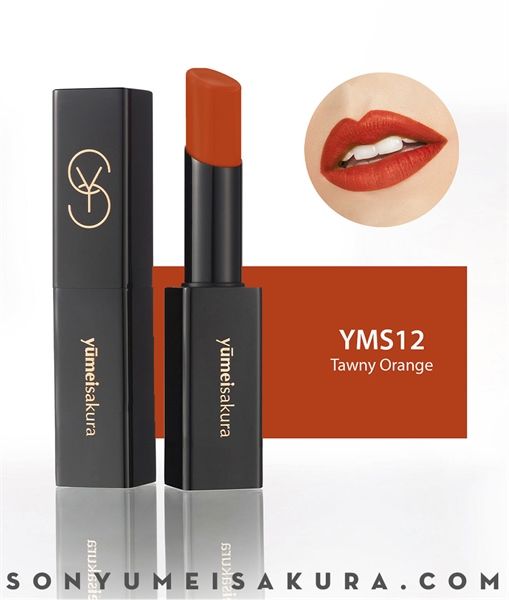  Son Lì Yumeisakura Matte Revolution Cam Cháy YM12 Tawny Orange 