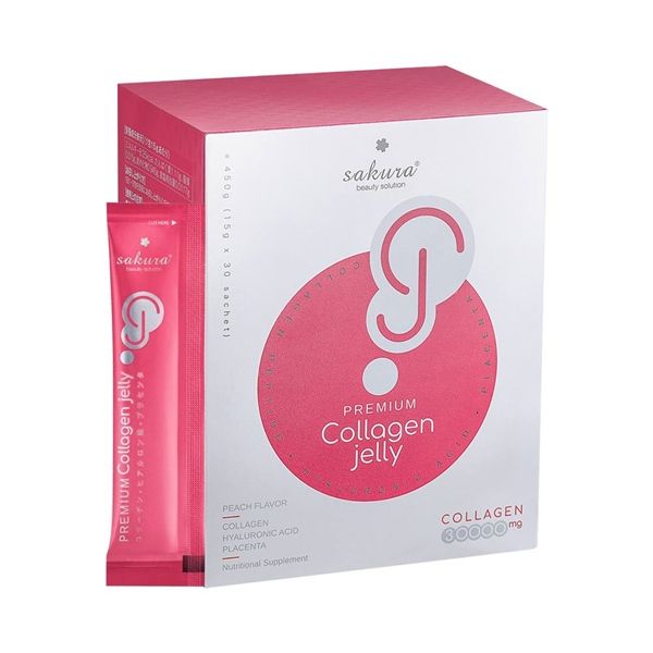  Thạch Collagen Jelly Sáng Da, Chống Lão Hoá Sakura Premium Collagen Jelly 30 thanh 
