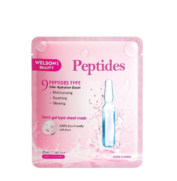 Mặt Nạ Cấp Ẩm Welson Beauty Peptides Hộp